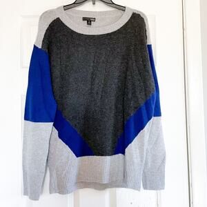 Aqua Cashmere Colorblock Sweater